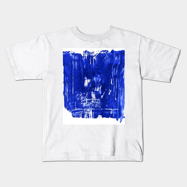 Simple abstract white-blue textured watercolor, trendy earthy tones, colors. Hand-painted texture, splashes, drops of paint, smears. Best for backgrounds, wallpapers, covers and packaging, wrapping. Kids T-Shirt by Olesya Pugach